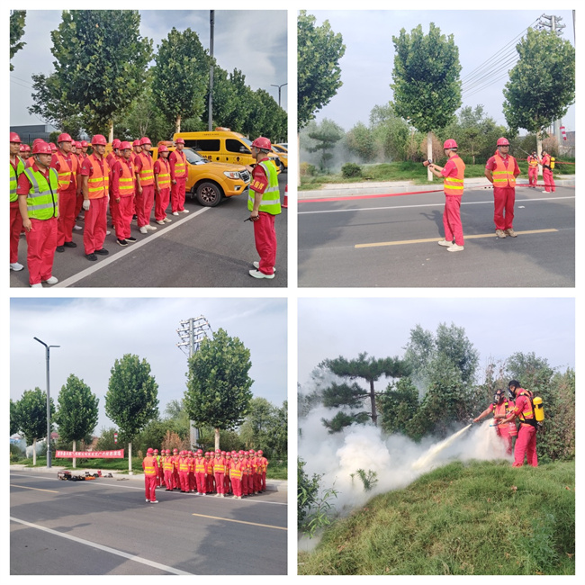 1751446768184910.jpg 西華公司開展模擬第三方施工破壞燃?xì)夤艿缹?dǎo)致泄漏著火應(yīng)急演練.jpg